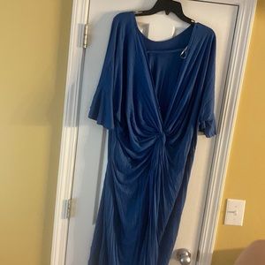 Blue low back boutique maxi dress